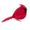 Cardinal Bird Clip-on Christmas Ornament - 5" - Red and Black